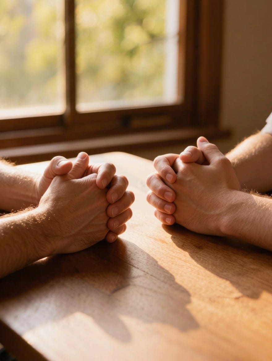 A Veteran's hands at rest. ART therapy helps Veterans reclaim calm after combat trauma