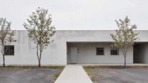 Exterior of a plain residential treatment facility — residential treatment removes Veterans from the environment where addiction lives